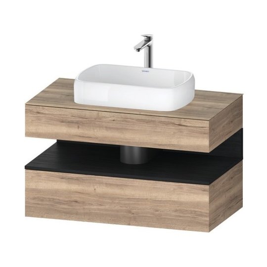 Тумба подвесная под раковину, 100х55 см Duravit Qatego, дуб мраморный (QA4731016550000) Duravit Тумбы