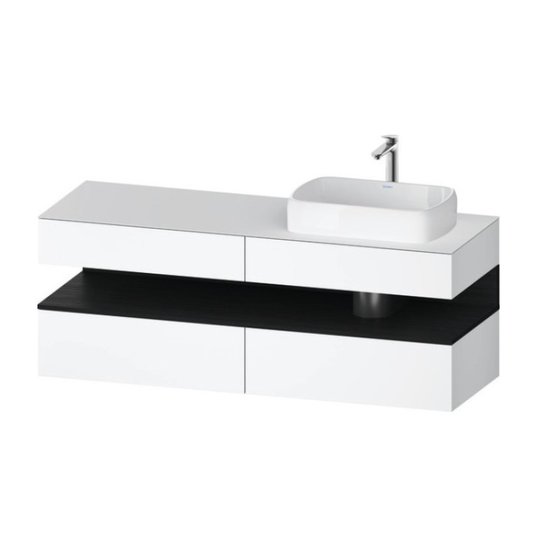 Тумба підвісна під раковину праворуч, 160х55 см Duravit Qatego, білий матовий (QA4778016180000) Duravit Тумби