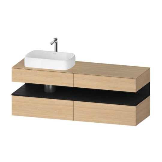 Тумба подвесная под раковину слева, 160х55 см Duravit Qatego, дуб (QA4777016300000) Duravit Тумбы