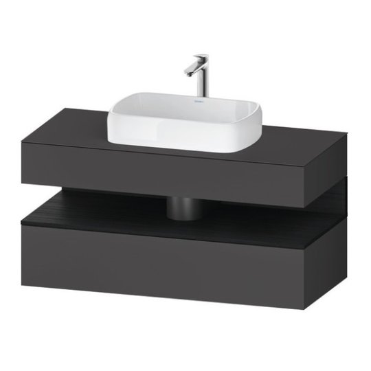 Тумба подвесная под раковину, 120х55 см Duravit Qatego, графит матовый (QA4732016490000) Duravit Тумбы