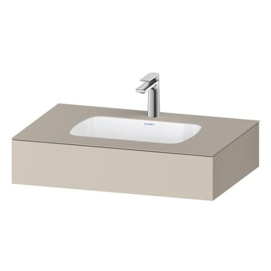 Мебельный комплект с консолью и раковиной 80х55 см Duravit Qatego, серо-коричневый супер матовый (QA4690083830000) Duravit Мебельные комплекты