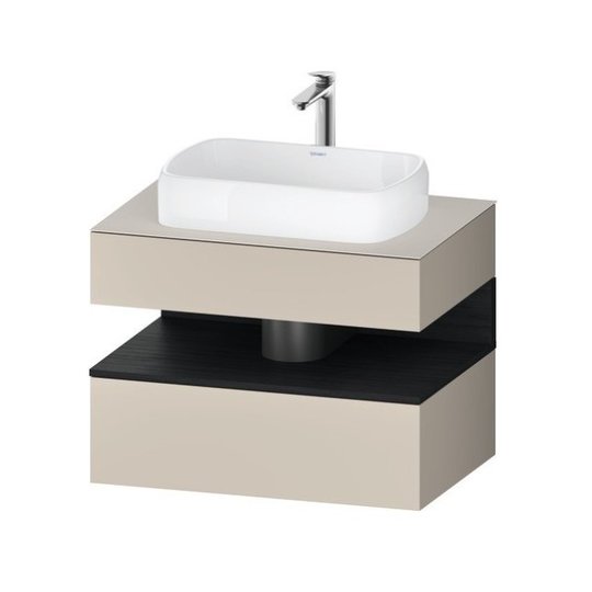 Тумба подвесная под раковину, 80х55 см Duravit Qatego, серо-коричневый супер матовый (QA4730016830000) Duravit Тумбы