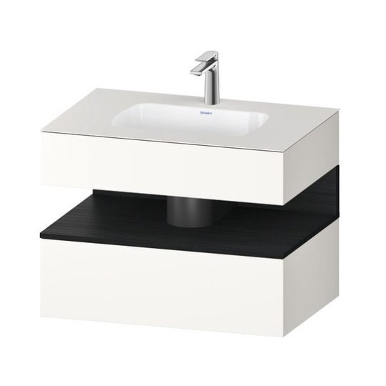 Мебельный комплект с консолью и раковиной 80х55 см Duravit Qatego, белый супер матовый (QA4785016840000) Duravit Мебельные комплекты