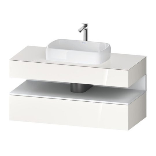 Тумба подвесная под раковину, 120х55 см Duravit Qatego, белый (QA4732018220000) Duravit Тумбы