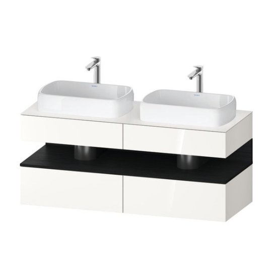 Тумба подвесная под 2 раковины, 140х55 см Duravit Qatego, белый (QA4767016220000) Duravit Тумбы