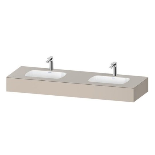 Мебельный комплект с консолью и 2-мя раковинами, 160х55 см Duravit Qatego, серо-коричневый (QA4695091910000) Duravit Мебельные комплекты