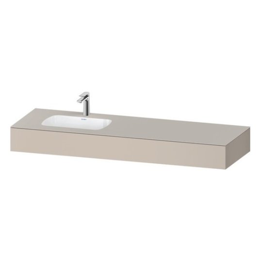 Мебельный комплект с консолью и раковиной слева, 160х55 см Duravit Qatego, серо-коричневый (QA4693091910000) Duravit Мебельные комплекты