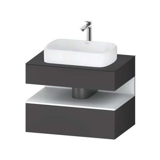 Тумба подвесная под раковину, 80х55 см Duravit Qatego, графит матовый (QA4730018490000) Duravit Тумбы