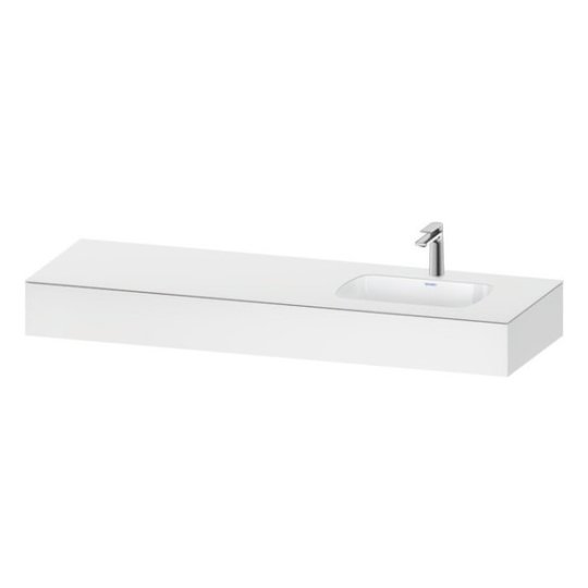 Мебельный комплект с консолью и раковиной справа, 160х55 см Duravit Qatego, белый матовый (QA4694018180000) Duravit Мебельные комплекты