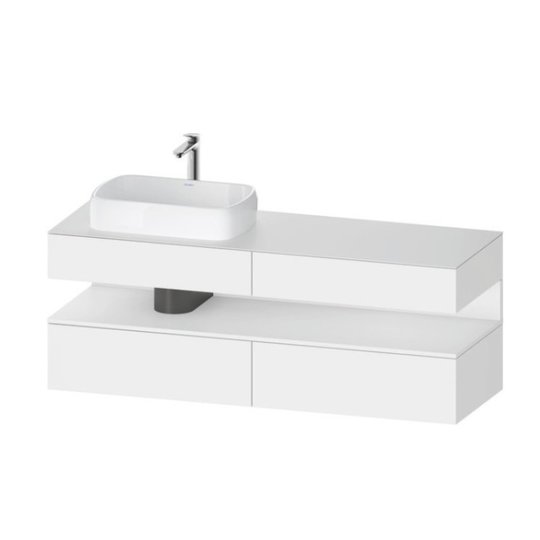 Тумба підвісна під раковину зліва, 160х55 см Duravit Qatego, білий матовий (QA4777018180000) Duravit Тумби