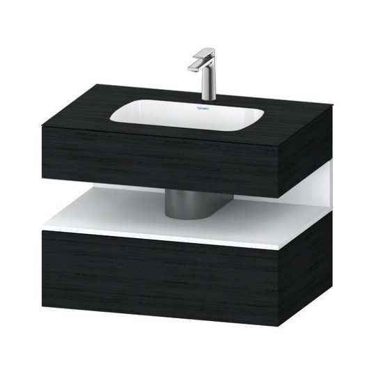 Меблевий комплект з консоллю і раковиною 80х55 см Duravit Qatego, дуб чорний (QA4785018160000) Duravit Меблеві комплекти