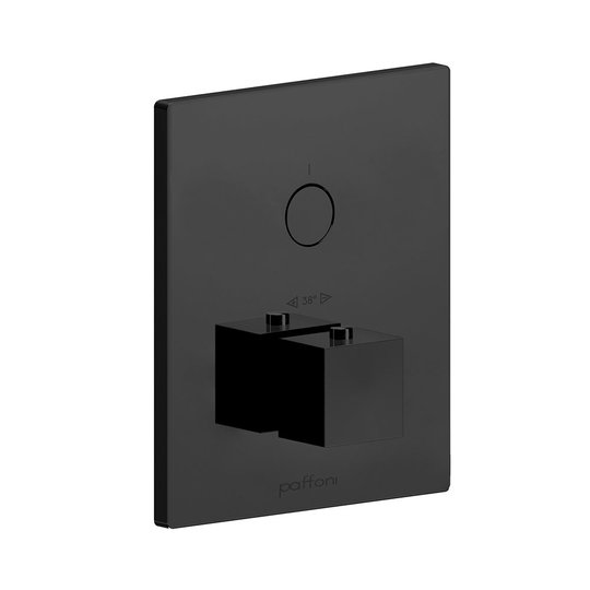 Термостатичний змішувач для душу на 1 споживача Paffoni Compact Box, чорний матовий (CPT513NO) Для душа Чорний матовий