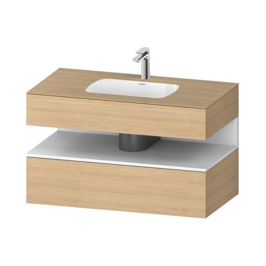 Мебельный комплект с консолью и раковиной 100х55 см Duravit Qatego, дуб (QA4786018300000) Duravit Мебельные комплекты