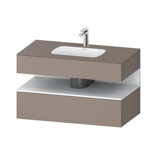 Меблевий комплект з консоллю і раковиною 100х55 см Duravit Qatego, базальт матовий (QA4786018430000) Duravit Меблеві комплекти