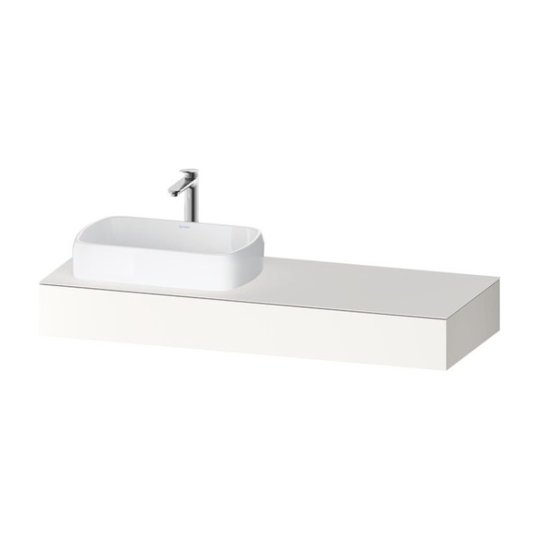 Консоль підвісна з раковиною зліва, 140х55 см Duravit Qatego, білий супер матовий (QA4803084840000) Duravit Консоль