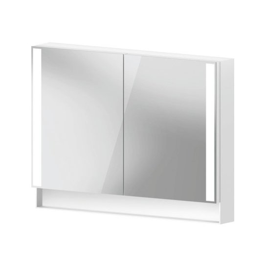 Подвесной зеркальный шкафчик 100 см с подсветкой Duravit Qatego, белый матовый (QA7152018180000) Duravit Зеркальные шкафы