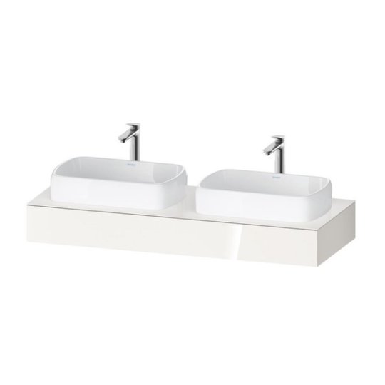 Консоль подвесная с 2-мя раковинами, 140х55 см Duravit Qatego, белый (QA4805022220000) Duravit Консоль