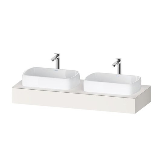 Консоль підвісна з 2-ма раковинами, 140х55 см Duravit Qatego, білий супер матовий (QA4805084840000) Duravit Консоль