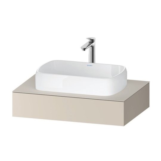 Консоль подвесная под раковину, 80х55 см Duravit Qatego, серо-коричневый супер матовый (QA4800083830000) Duravit Консоль