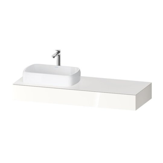 Консоль підвісна з раковиною зліва, 140х55 см Duravit Qatego, білий (QA4803022220000) Duravit Консоль