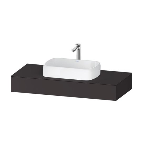 Консоль подвесная под раковину, 120х55 см Duravit Qatego, графит супер матовый (QA4802080800000) Duravit Консоль
