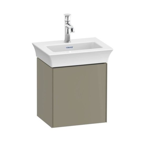 Тумба подвесная под раковину петли справа, 38,4х41 см Duravit White Tulip, серый камень (WT4240RH2H2) Duravit Тумбы