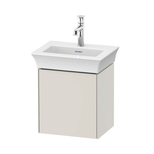 Тумба підвісна під раковину петлі зліва, 38, 4х41 см Duravit White Tulip, білий сатиновий матовий (WT4240L3939) Duravit Тумби