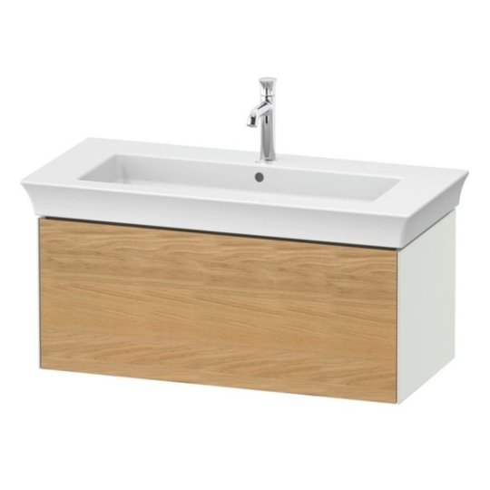 Тумба подвесная под раковину, 98,4х41 см Duravit White Tulip, дуб/белый матовый (WT42420H536) Duravit Тумбы