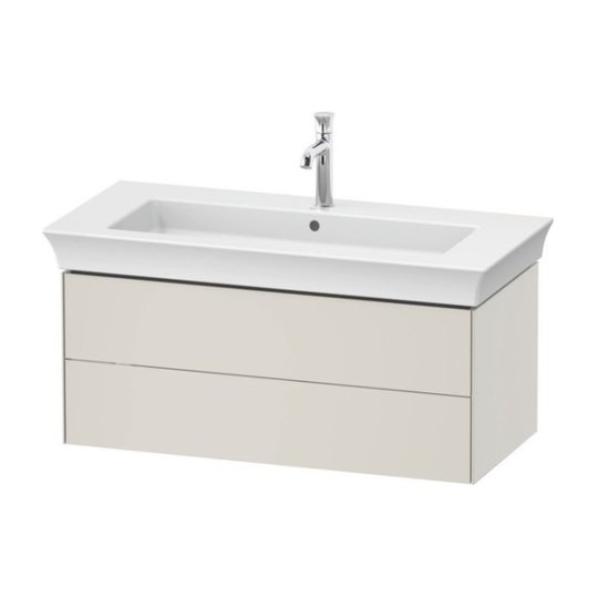 Тумба подвесная под раковину с 2-мя ящиками, 98,4 см Duravit White Tulip, белый сатиновый матовый (WT434203939) Duravit Тумбы
