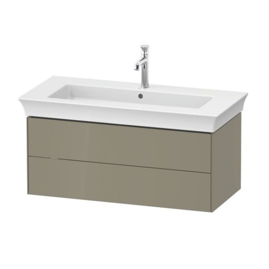 Тумба подвесная под раковину с 2-мя ящиками, 98,4 см Duravit White Tulip, серый камень (WT43420H2H2) Duravit Тумбы