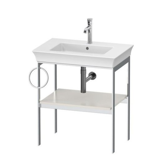 Консоль напольная 68,4 см, полотенцесушитель слева, Duravit White Tulip, белый сатиновый матовый (WT4543L3939) Duravit Консоль