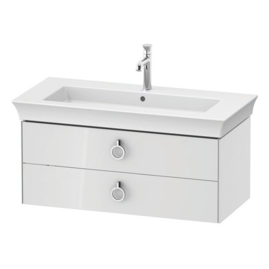 Тумба подвесная под раковину с 2-мя ящиками, 98,4 см Duravit White Tulip, белый (WT435208585) Duravit Тумбы