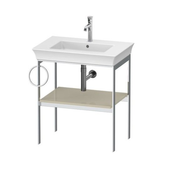 Консоль напольная 68,4 см, полотенцесушитель слева, Duravit White Tulip, серо-коричневый (WT4543LH3H3) Duravit Консоль