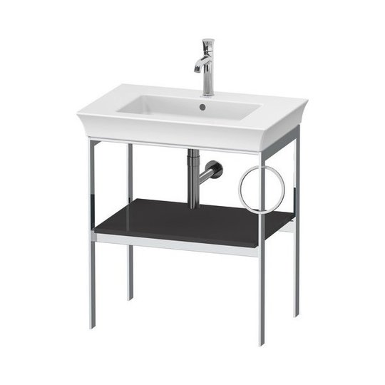Консоль напольная 68,4 см, полотенцесушитель справа, Duravit White Tulip, графит (WT4543RH1H1) Duravit Консоль