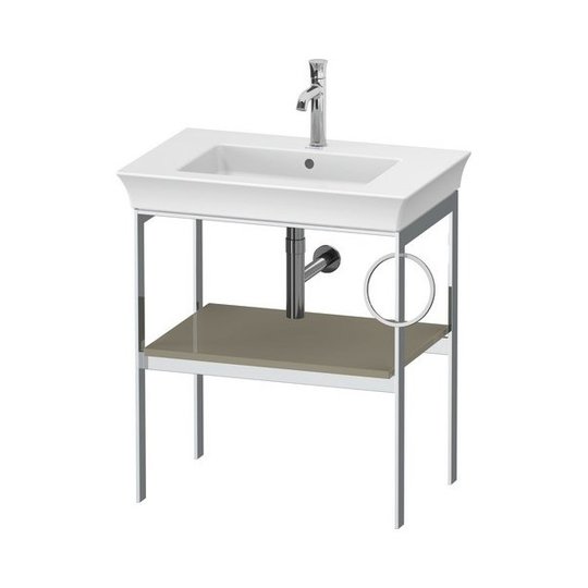 Консоль напольная 68,4 см, полотенцесушитель справа, Duravit White Tulip, серый камень (WT4543RH2H2) Duravit Консоль