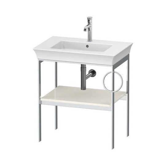 Консоль підлогова 68,4 см, полотенцесушитель праворуч, Duravit White Tulip, скандинавський білий (WT4543RH4H4) Duravit Консоль