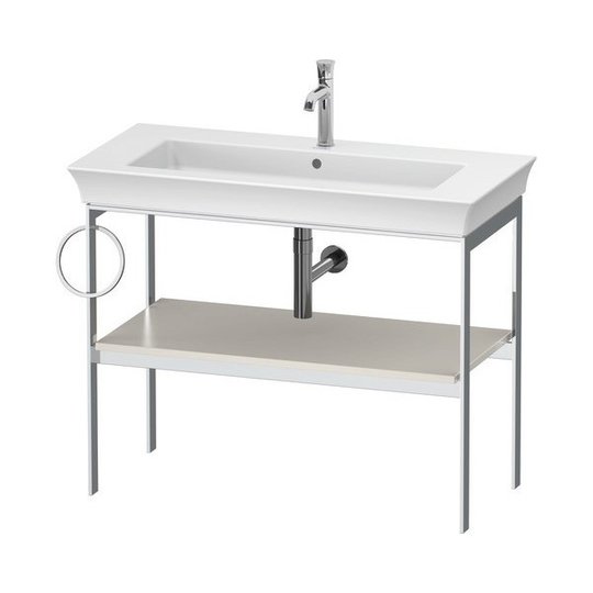 Консоль напольная 98,4 см, полотенцесушитель слева, Duravit White Tulip, белый сатиновый матовый (WT4544L3939) Duravit Консоль