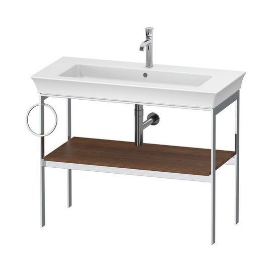 Консоль напольная 98,4 см, полотенцесушитель слева, Duravit White Tulip, орех американский (WT4544L7777) Duravit Консоль
