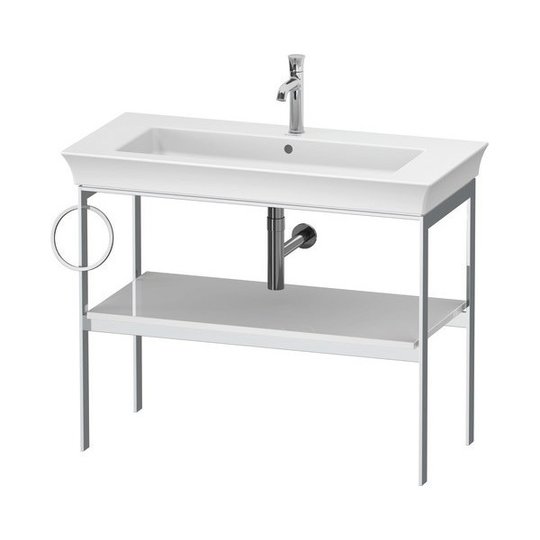 Консоль напольная 98,4 см, полотенцесушитель слева, Duravit White Tulip, белый (WT4544L8585) Duravit Консоль