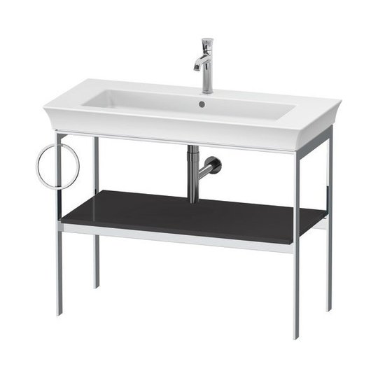 Консоль напольная 98,4 см, полотенцесушитель слева, Duravit White Tulip, графит (WT4544LH1H1) Duravit Консоль