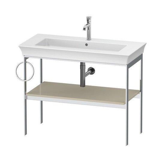 Консоль підлогова 98,4 см, полотенцесушитель зліва, Duravit White Tulip, сіро-коричневий (WT4544LH3H3) Duravit Консоль
