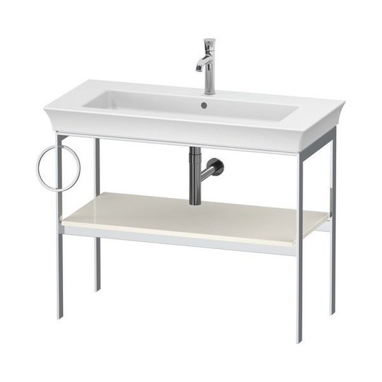 Консоль підлогова 98,4 см, полотенцесушитель зліва, Duravit White Tulip, скандинавський білий (WT4544LH4H4) Duravit Консоль