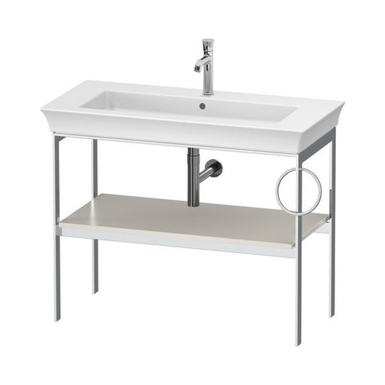 Консоль підлогова 98,4 см, полотенцесушитель праворуч, Duravit White Tulip, білий сатиновий матовий (WT4544R3939) Duravit Консоль