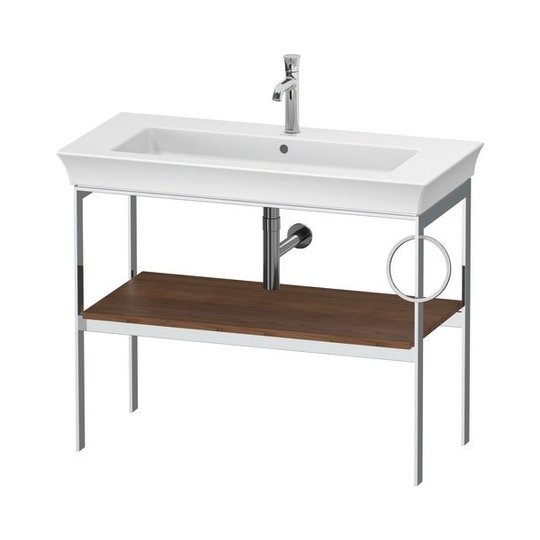 Консоль напольная 98,4 см, полотенцесушитель справа, Duravit White Tulip, орех американский (WT4544R7777) Duravit Консоль