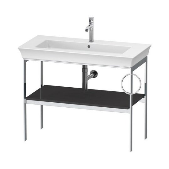 Консоль напольная 98,4 см, полотенцесушитель справа, Duravit White Tulip, графит (WT4544RH1H1) Duravit Консоль