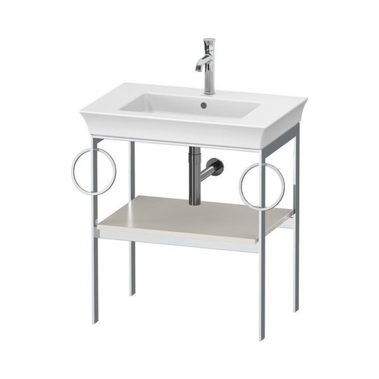Консоль підлогова 68,4 см 2 рушникосушки, Duravit White Tulip, білий сатиновий матовий (WT4546B3939) Duravit Консоль