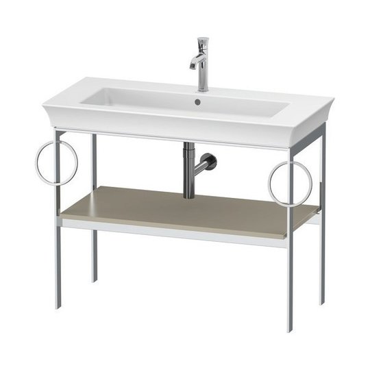 Консоль напольная 98,4 см 2 полотенцесушителя, Duravit White Tulip, серо-коричневый матовый (WT4547B6060) Duravit Консоль