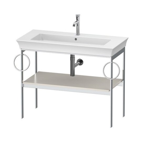 Консоль напольная 98,4 см 2 полотенцесушителя, Duravit White Tulip, белый сатиновый матовый (WT4547B3939) Duravit Консоль
