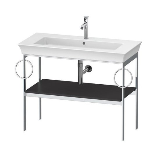 Консоль напольная 98,4 см 2 полотенцесушителя, Duravit White Tulip, графит матовый (WT4547B5858) Duravit Консоль