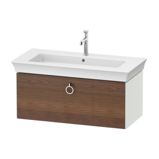 Тумба подвесная под раковину 98,4 см Duravit White Tulip, орех американский/белый матовый (WT425207736) Duravit Тумбы